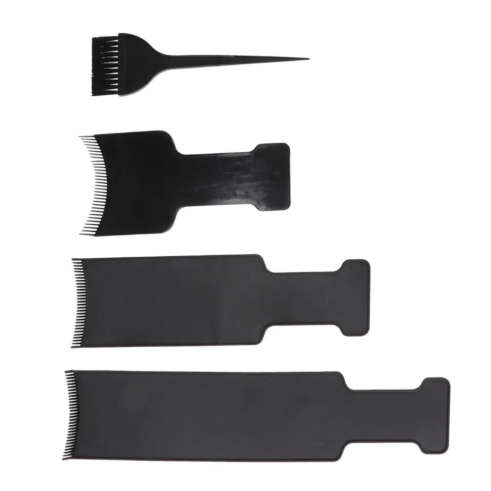 XUCZHAI 4-Piece Hair Highlighting Boards and Coloring Brushes for Foiling and Highlights