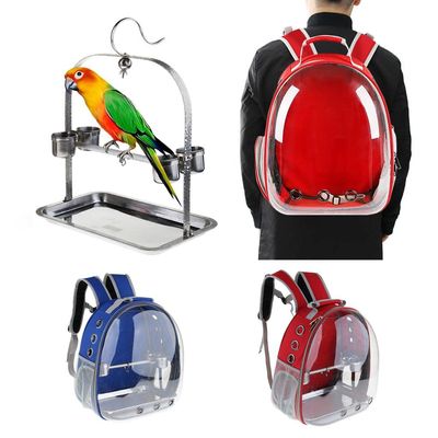 Bird Transport Cage, Transparent, with Perch, 2 Pack