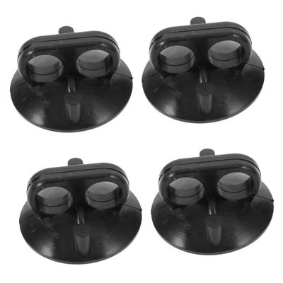 Ciieeo 4-Piece Singing Bowl Suction Handles, Black Rubber Replacement Tool
