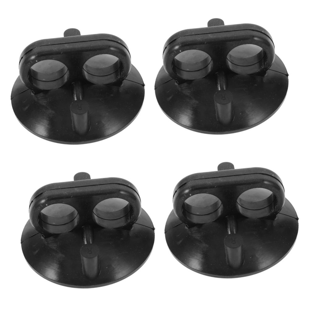 Ciieeo 4-Piece Singing Bowl Suction Handles, Black Rubber Replacement Tool