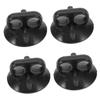 Ciieeo 4-Piece Singing Bowl Suction Handles, Black Rubber Replacement Tool view 1