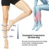 QuxetlRyz Calf Compression Sleeves, 1 Pair, Footless, for Men and Women, Beige, L view 2