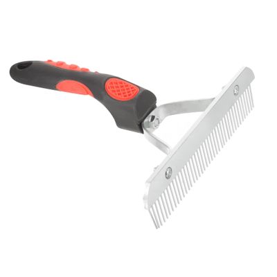 Hemobllo Rubber and Metal Horse Hair Rake with Ergonomic Handle
