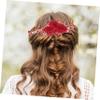 Bridal Hair Comb with Pearls and Rose Blossom, Vintage Alloy Design view 4