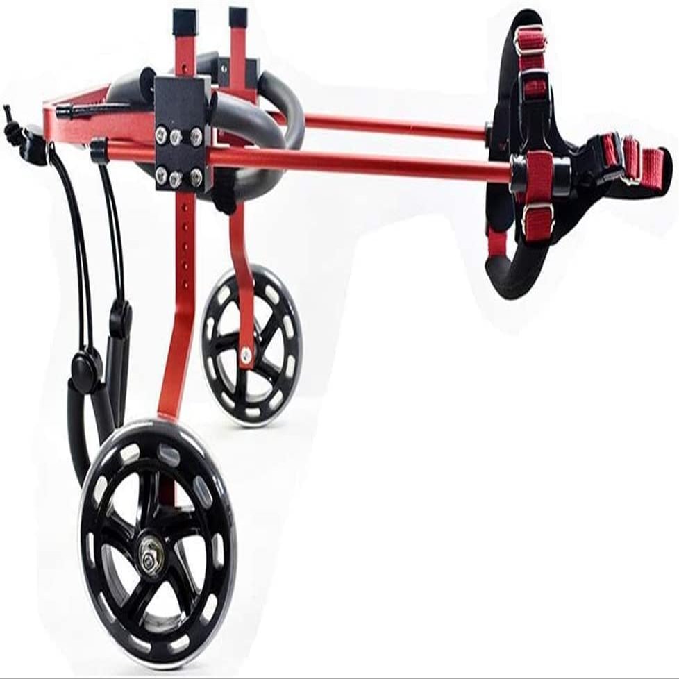NXTFNRNX Adjustable Dog Wheelchair Scooter, Aluminum Alloy, for Pets with Disabled or Paralyzed Hind Legs, Blue, Size M