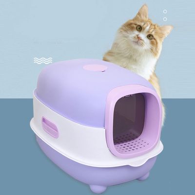 Extra-Large Enclosed Cat Litter Box with Odor Control