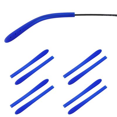 PATIKIL 4 Pairs Replacement Silicone Eyeglass Temple Tips, Blue