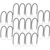 Glow-in-the-Dark Zipper Pulls for Backpacks, PU, 20 Pieces, Black view 1
