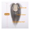 Human Hair Topper for Women, 360° 3D Coverage, Medium Bangs, Brown Mix Dark Blonde view 2