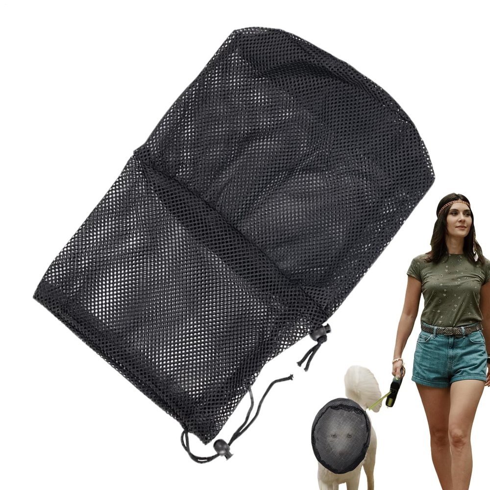 Dog Face Shield – Adjustable Breathable Mesh Muzzle with Nose Opening