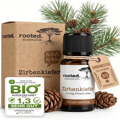 rooted. Organic Swiss Stone Pine Essential Oil 10 ml [100% Pure] - Pinus cembra