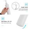 Refillable Plastic Pump Bottles, 250 mL, 4-Pack, White view 3