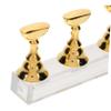 VALICLUD 5-Piece Gold-Colored Plastic Nail Art Stands view 3