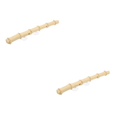 ifundom 2-Piece Bamboo Root Reptile Climbing Toy and Terrarium Decoration