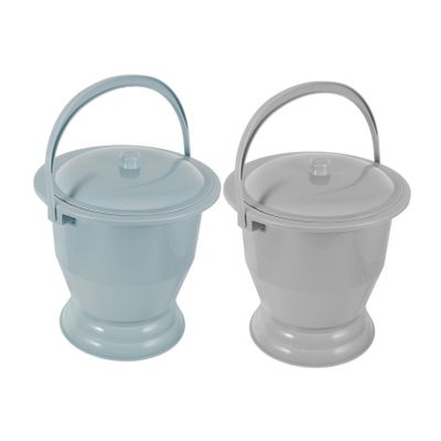 VALICLUD 2-Pack Plastic Bedpans with Lids, Lightweight and Odor-Isolating, Portable Adult Unisex Urinals
