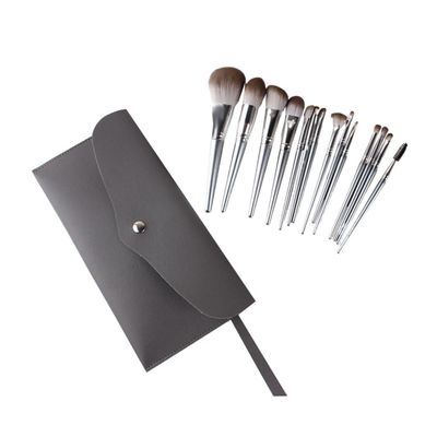 WRITWAA 14-Piece Makeup Brush Set, Fiber, Soft Brushes with Bag, Versatile Cosmetic Brush Set for Powder, Foundation and Eyeshadow, Random Color