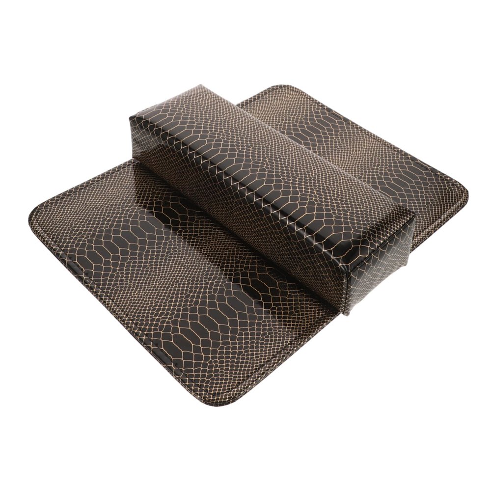 Black PU Leather and Foam Manicure Hand Rest