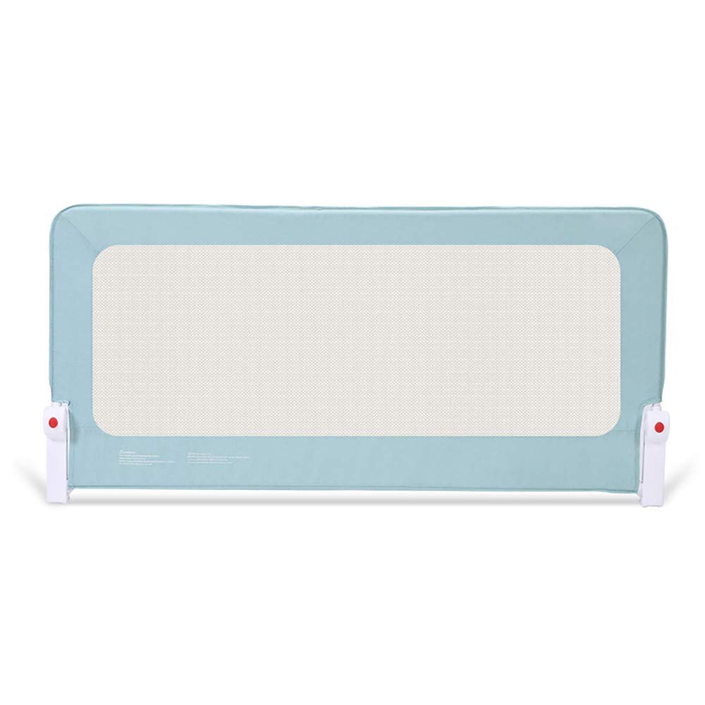 SFNIOKFG Crib Fence Bed Rail, 70 cm, Durable Breathable Universal Bed Guard, Blue, 1.8 m