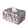 yixinzi-2024 Gemstone Tissue Box for Home, Living Room, Coffee Table, Ceramic Tissue Organizer and Paper Holder (Silver) view 1