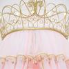 Bed Canopy with Metal Crown, Hanging Decorative Privacy Net, Play and Reading Tent for Indoor Use, Navy Blue, 1.8 m Bed view 2