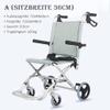 Lightweight Aluminum Travel Wheelchair, Foldable Adult Design, 46 cm Seat Width, 130 kg Capacity view 3