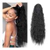 22-Inch Synthetic Long Tousled Curly Ponytail Extension with Drawstring, Wrap-Around Clip-In Hairpiece for Women, Blonde view 2