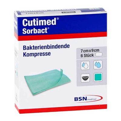CUTIMED Sorbact Compresses 7 x 9 cm, 6 Count