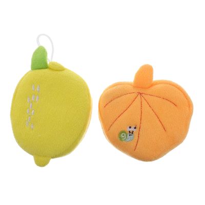 Fruit-Shaped Bath Sponges for Children, 2-Piece Set