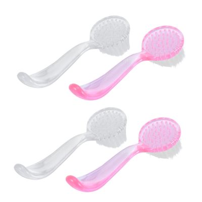 MUCKLILY 4-Piece Nail Brushes with Handles