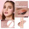 Oulac Twist-Up Eyeshadow Stick, Nude Metallic Finish, Waterproof & Smudge-Proof, 16+ Hours, Creamy-Silky Texture, Vegan, 11 Golden Hour view 3