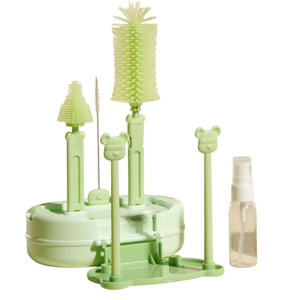 Bottle Brush Set with Straw Scrubber, Compact and Multifunctional