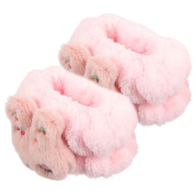 Pink Coral Fleece Face-Washing Wristbands, 1 Pair