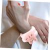 Pink Coral Fleece Face-Washing Wristbands, 1 Pair view 4