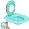 Reusable Cat Toilet Training System | Dog-Friendly Cat Toilet Trainer | Non-Slip Training Kit with Silicone Rim (Blue) view 1