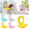 Reusable Cat Toilet Training System | Dog-Friendly Cat Toilet Trainer | Non-Slip Training Kit with Silicone Rim (Blue) view 3