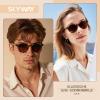 SKYWAY Retro Round Sun Reading Glasses, Tortoiseshell/Brown, +1.50 view 2
