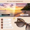 SKYWAY Retro Round Sun Reading Glasses, Tortoiseshell/Brown, +1.50 view 4
