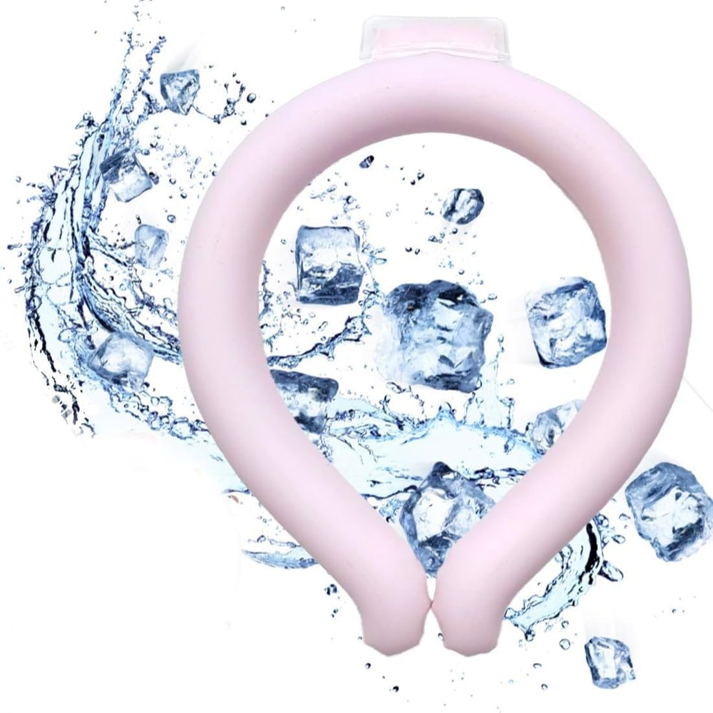 Reusable Neck Ice Ring Cooling Collar, 18°C, Pink