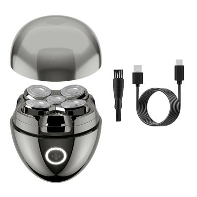 Men's Bald Head Shaver, Magnetic Floating Head, Waterproof, Wet & Dry, USB-C Rechargeable (Silver)