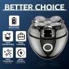 Men's Bald Head Shaver, Magnetic Floating Head, Waterproof, Wet & Dry, USB-C Rechargeable (Silver) view 3