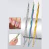 Double-Sided Stainless Steel Cuticle Pusher and Nail Cleaner Set view 3