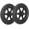 12-Inch Manual Wheelchair Rear Wheels, Non-Inflatable PU Tires, Transport Chair Replacement Parts (Black) view 1