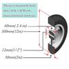 12-Inch Manual Wheelchair Rear Wheels, Non-Inflatable PU Tires, Transport Chair Replacement Parts (Black) view 2