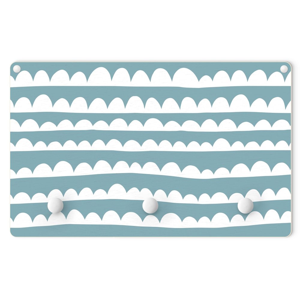 micasia Children's Wooden Coat Rack, Pink, Illustrated Design, 40 x 25 cm