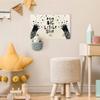 micasia Children's Wooden Coat Rack with Sayings, Made in Germany, Black, 40 × 25 cm view 3