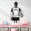 GRAZDesign Personalized Girl Soccer Player Wall Decal with Name, 95 x 57 cm, Red view 1