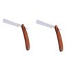 VICASKY 2-Piece Vintage Steel Razors with Wooden Handles view 1
