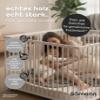 Smann Wooden Baby Playpen 120 x 120 cm, Sahara Dust, with Mattress, Height-Adjustable Solid Beechwood, Rubberized Casters, TÜV Tested view 2