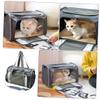 Yardwe Large Breathable Oxford Fabric Cat Carrier Bag, Portable, Shape-Retaining and Comfortable for Outdoor Use and Travel view 4
