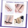 PACKOVE 2 Pairs of Five-Toe Peep-Toe Half Socks, Breathable and Sweat-Absorbing view 2